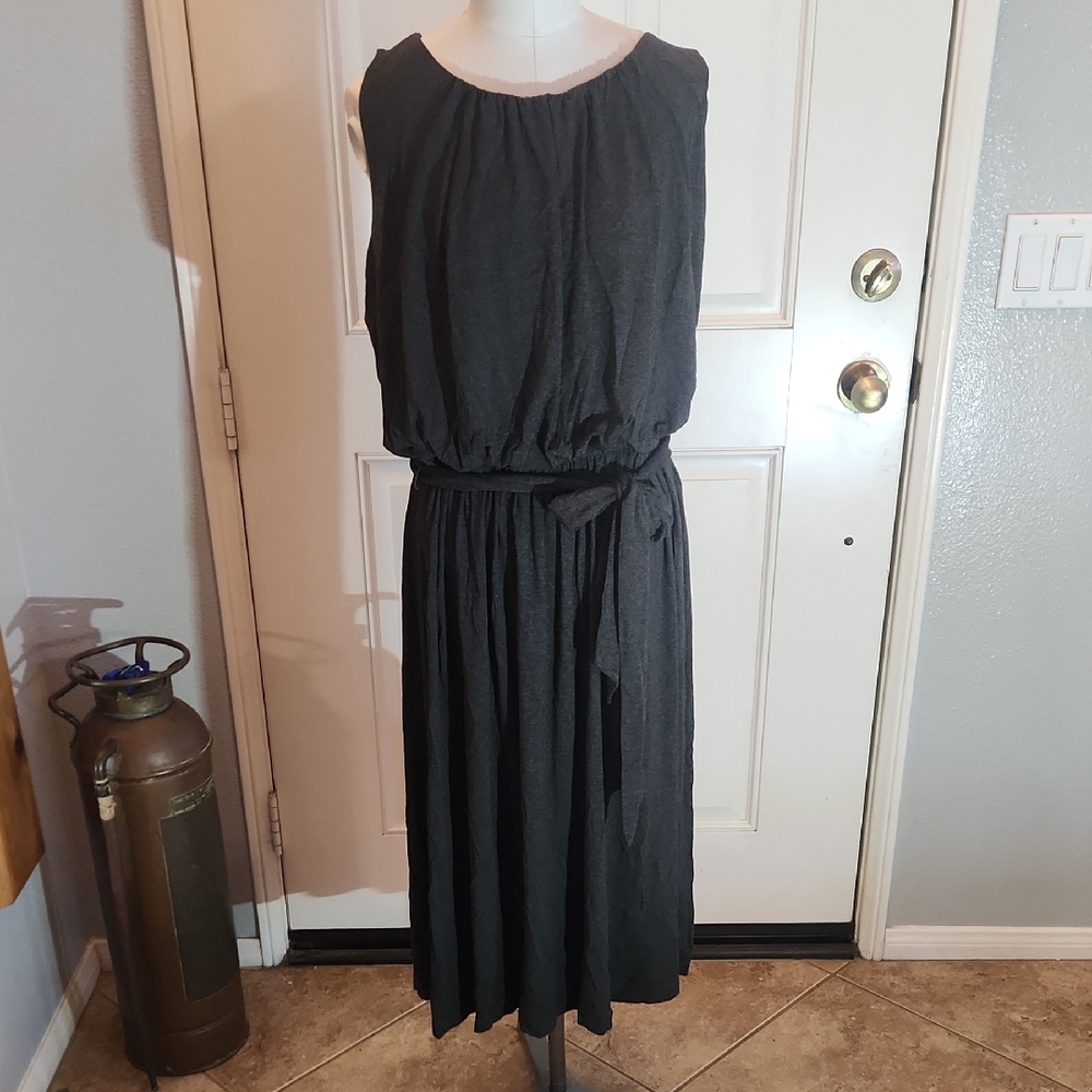 Coldwater Creek Charcoal Midi Dress